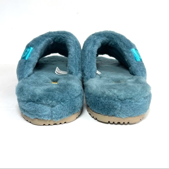 UGG Fluff You Men’s Slides Marina Blue Multi Comfort Beach 1123772 - Picture 8 of 11